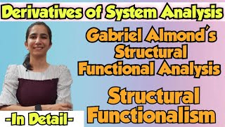 Structural Functionalism By Gabriel Almond  Talcott Parsons  UGC NET Education Paper2 By Ravina [upl. by Fu]