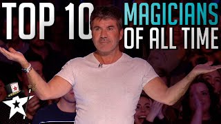 Top 10 BEST Magicians OF ALL TIME on Britains Got Talent [upl. by Naus664]