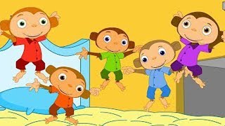 five little monkeys  nursery rhymes  kids songs  rhyme for babies [upl. by Chiles389]