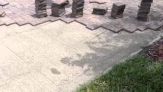 Installing 1quot Pavers Over Concrete [upl. by Hepsiba930]