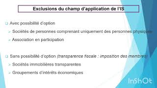 impôts sur les sociétés  définition et champs dpplication [upl. by Rednirah488]