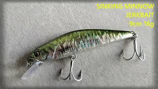 Sinking MinnowJerkbait  9cm16g  GOBAIT Official AliExpress [upl. by Eicarg893]