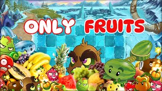 Can You Beat Plants Vs Zombies 2 WITH ONLY FRUITS Frostbite Caves [upl. by Zoilla231]