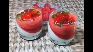 Panna cotta recipe  Strawberry Panna Cotta  Italian NoBake Dessert Summer Special [upl. by Ardnasac]