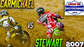 RICKY CARMICHAEL VS JAMES STEWART  2007 OUTDOORS [upl. by Assirak]