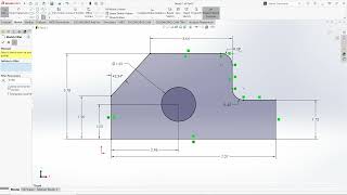 SolidWorks Drafting Demo 2 Constraining a sketch [upl. by Mylo]