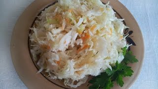 Квашеная капуста Рецепт моей мамы Быстрая и вкусная квашеная капуста [upl. by Burdett]