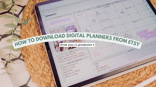 How to download Digital Planners from Etsy ✍️📓✨ [upl. by Rozele]