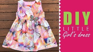 How to sew a basic girls dress  DRESSMAKING [upl. by Nevaed]