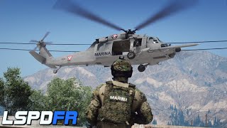 GTA 5 POLCIA  PATRULLANDO EN HELICOPTERO DE LA MARINA  TheAxelGamer [upl. by Gniy]