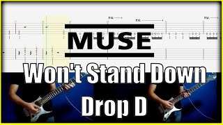 Muse Wont Stand Down Guitar Cover Drop D Version With Tab [upl. by Eitsirhc]