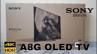 SONY A8GAG8 55quot OLED Android TV Unboxing Hindi Indian Unit   Dekho Unboxing amp Review [upl. by Eirased]