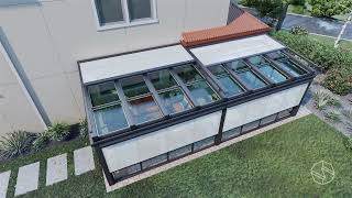 Dynamic Sunroom  Retractable Glass Roof with Sliding Doors  SCHILDR [upl. by Eikcaj]