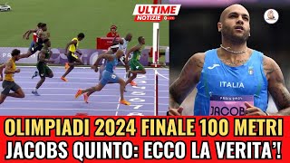 OLIMPIADI PARIGI 2024 FINALE 100 METRI Jacobs soltanto quinto In lacrime confessa la verita [upl. by Ajnot422]