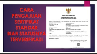 CARA INPUT PEMENUHAN SERTIFIKAT STANDAR TERVERIFIKASI [upl. by Ewnihc]