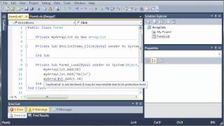 Visual Basic Tutorial  80  More On ArrayLists Part 1 [upl. by Ynoep]