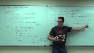 Calculus 1 Lecture 33 The First Derivative Test for Increasing and Decreasing [upl. by Jones]