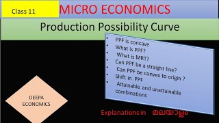 Production Possibility Curve  Class11 CH 1part 3 malayalam [upl. by Oisacin407]