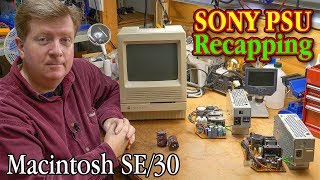 Macintosh SE30 SONY Power Supply Recapping Walkthrough [upl. by Yovonnda]