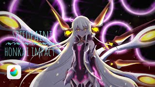 Honkai Impact 3 God Kiana  Medibang  SPEEDPAINT [upl. by Kieger405]