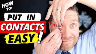 How To Put In Contacts Fast And Easy  Contact Lenses For Beginners [upl. by Tanaka]