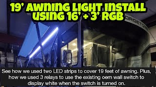 Replacing SingleColor RV Awning Lights with MultiColor Boogey Lights [upl. by Oca]