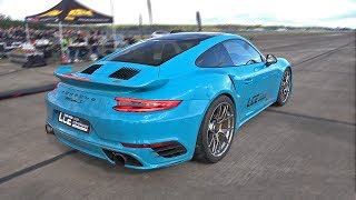 1100HP Porsche 991 Turbo S by ES Motor 12 Mile Accelerations [upl. by Oicnevuj]