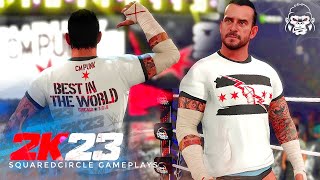 WWE 2K23 CM Punk Entrance w This Fire Burns Theme amp Custom Graphics Pack  WWE 2K23 Mods [upl. by Nner]