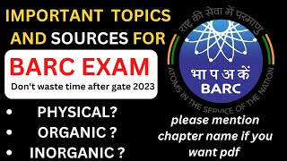 important topics and sourcesBARC examGATE 2023gate chemistry reviews [upl. by Mellins174]