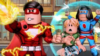 Adopted By A SUPERHERO Family A Roblox Movie [upl. by Adnulahs574]