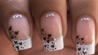 French Manicure Nail Art Designs  How to do Step by Step at Home [upl. by Gaspar177]