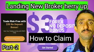 30 No deposit bonus forex Cliam bonus  Profx Landing broker no deposit bonus Part2 [upl. by Attenov]