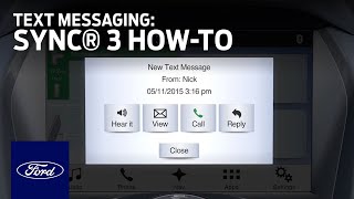 SYNC 3 Text Messaging  SYNC 3 HowTo  Ford [upl. by Wystand224]