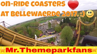 Bellewaerde onride rollercoasters amp water rides 2017 [upl. by Acinot]