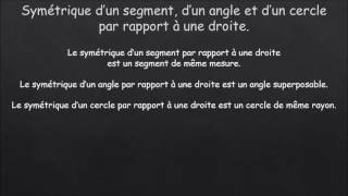 Symétrique dun segment dun angle ou dun cercle par rapport à une droite [upl. by Silisav]