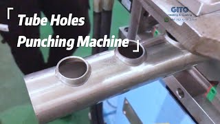 Hydraulic Tube Collar Hole Punching Machine for Stainless Steel Header Pipe and Manifold [upl. by Karyn244]