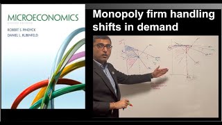 How monopoly firm handles shifts in demand  chapter 10  part 3  Robert Pindyck amp Daniel Rubinfeld [upl. by Airehs257]