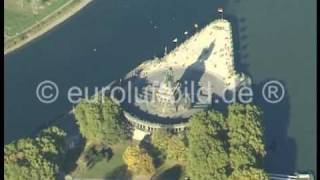 Blick auf das quotDeutsche Eckquot in Koblenz  RheinlandPfalz RP [upl. by Ingelbert901]