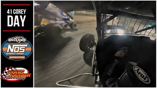 World Of Outlaws NOS Energy Drink Sprint Car  Grays Harbor Raceway  Corey Day Onboard A Main [upl. by Nauqel]