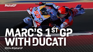 Marc Marquez Ducati debut at Lusail from the inside 👀  2024 QatarGP [upl. by Harbed391]