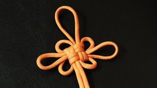 How To Tie A Decorative Chinese Good Luck Knot With Paracord [upl. by Blus]