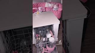 Pink Kitchen Night Cleaning 🫧🌸 coquette asmr cleaningmotivation [upl. by Benedic233]