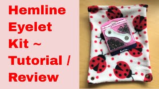 How to  Using my NEW Hemline Eyelet Kit to make a Kids Drawstring Bag  Tutorial [upl. by Soma]