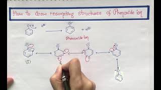 How to draw resonating structures of Phenoxide ion [upl. by Sky]