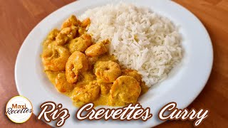 Riz aux Crevettes Curry  Recette Facile et Rapide [upl. by Damha]