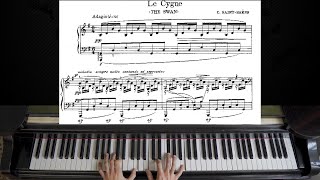 SaintSaens The Swan  Le Cygne   Piano with Sheet Music [upl. by Aundrea]