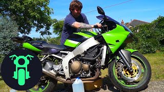 How to Flush and Change Engine Coolant ZX6R [upl. by Lanfri791]