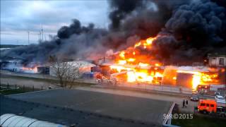 Großbrand in Prenzlau 13042015 [upl. by Ehsiom]