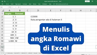 Cara Menulis Angka Romawi di Excel Pakai Rumus Bawaan [upl. by Raoul]