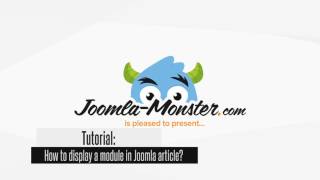 How to display a module in Joomla article [upl. by Weaver]